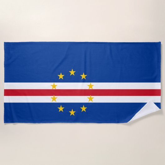 Kap-Verde Flagge Strandtuch (Vorderseite)
