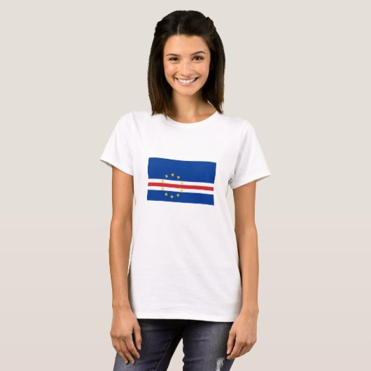 Kap-Verde-Flagge T-Shirt (Vorne ganz)