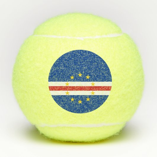 Kap-Verde-Flagge Tennisbälle (Vorderseite)
