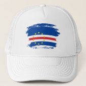 Kap-Verde-Flagge Truckerkappe (Vorderseite)
