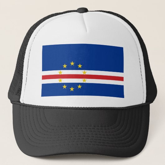 Kap-Verde-Flagge Truckerkappe (Vorderseite)