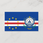Kap-Verde-Flagge und Landesemblem, Kap Verde Visitenkarte (Vorderseite)