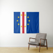 Kap-Verde-Flagge Wandteppich (Beispiel (Horizontal))