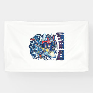 Kap Verde Fußball Skelett Stürmer Nationen Premium Banner