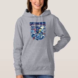 Kap Verde Fußball Skelett Stürmer Nationen Premium Hoodie