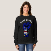 Kap Verde Handfist Kap Verdean Pride Cabo Roots Sweatshirt (Vorne ganz)