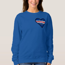 Kap-Verde-Herzenflagge Sweatshirt