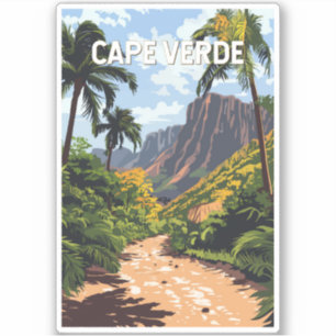 Kap Verde Illustration Reisen Vintag Aufkleber