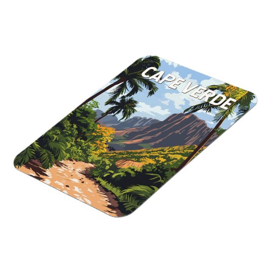 Kap Verde Illustration Reisen Vintag Magnet (Linke Seite)