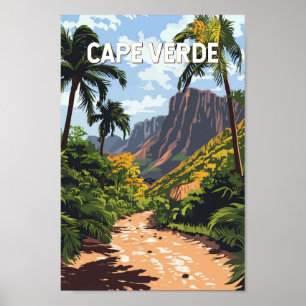 Kap Verde Illustration Reisen Vintag Poster