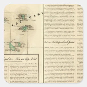 Kap-Verde Inseln Afrika Quadratischer Aufkleber