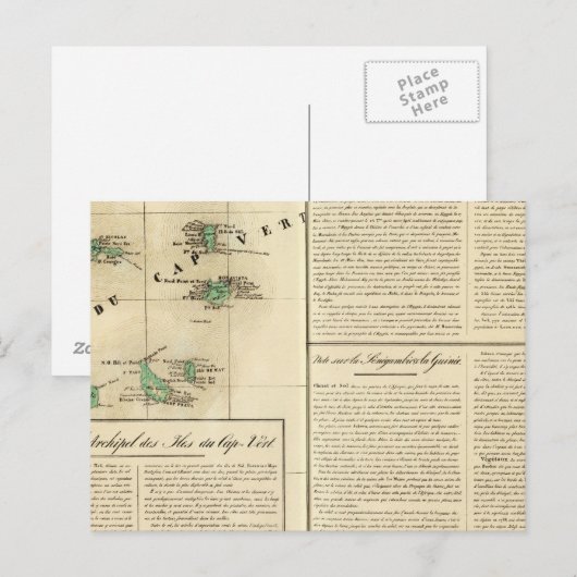 Kap Verde Islands Afrika Postkarte (Vorne/Hinten)