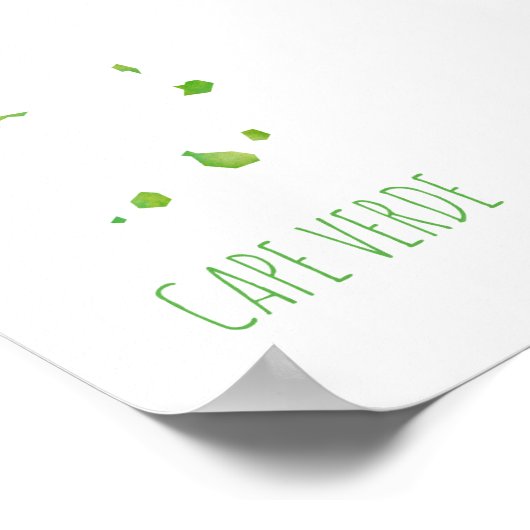 Kap Verde Map Poster (Ecke)