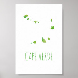 Kap Verde Map Poster