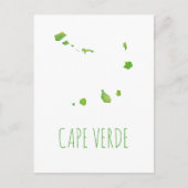 Kap Verde Map Postkarte (Vorderseite)