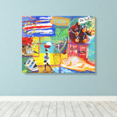 Kap-Verde-Mauer-Leinwand Leinwanddruck (Insitu (Holzboden))