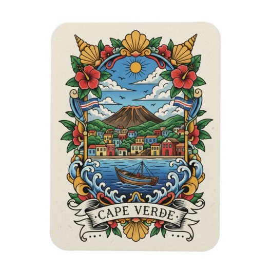 Kap Verde Reise Magnet (Vertikal)