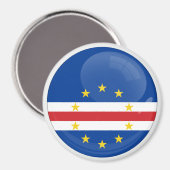 Kap Verde Rund icon flag Magnet (Vorderseite/Rückseite)