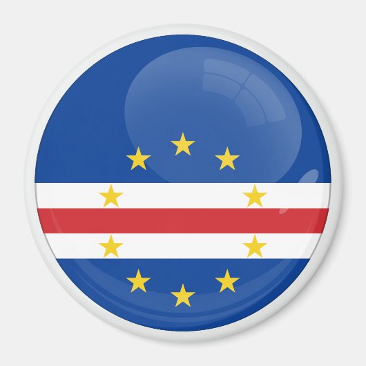 Kap Verde Rund icon flag Magnet (Vorne)