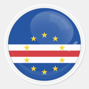 Kap Verde Rund icon flag Runder Aufkleber
