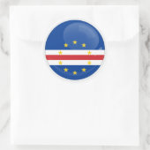 Kap Verde Rund icon flag Runder Aufkleber (Tasche)