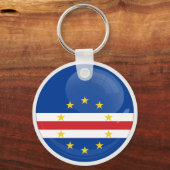 Kap Verde Rund icon flag Schlüsselanhänger (Rückseite)