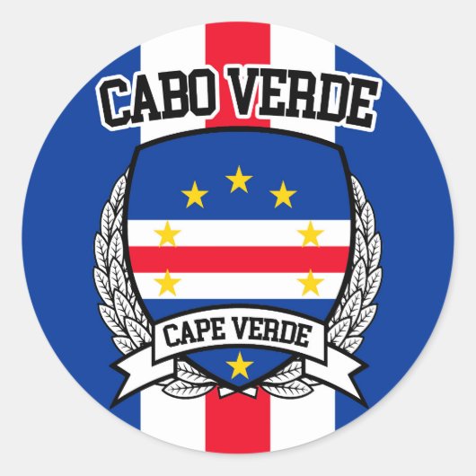 Kap Verde Runder Aufkleber (Vorderseite)