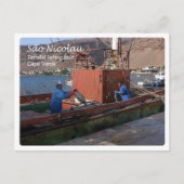 Kap Verde - Sao Nicolau - Fischereiboot Tarrafal - Postkarte (Vorderseite)