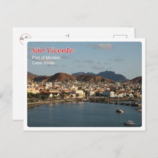 Kap Verde - Sao Vicente - Hafen von Mindelo - Postkarte (Vorne/Hinten)
