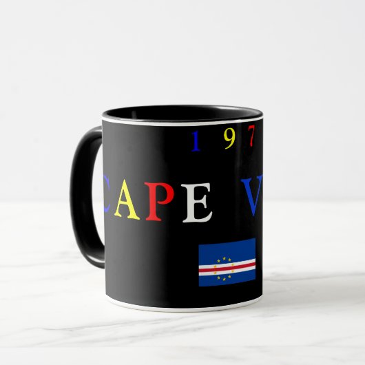 KAP VERDE* - Schwarze Tasse (Vorderseite Links)