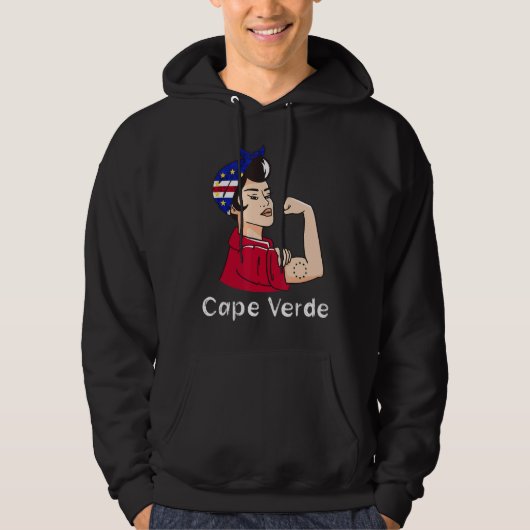 Kap Verde Strong Cape Verdean Roots Woman Scarf Hoodie (Vorderseite)