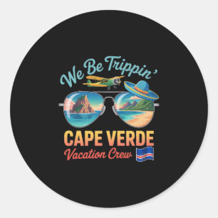 Kap Verde Urlaub Cabo Verde Flagge Stolz Verdian Runder Aufkleber