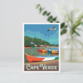Kap Verde Vintage-Reise  Postkarte (Stehend Vorderseite)