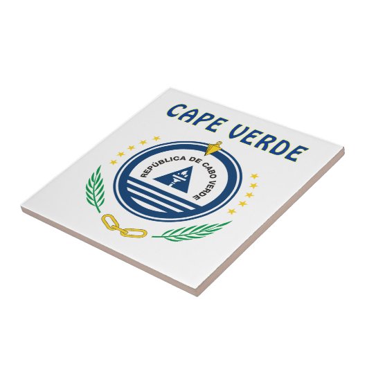 Kap-Verde Wappen Fliese (Seite)