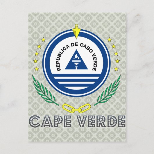 Kap-Verde-Wappen Postkarte (Vorderseite)