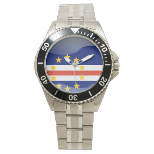 kap-verdische Flagge Armbanduhr