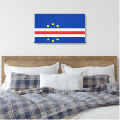 Kap-Verdische Flagge (Cabo Verde) Leinwanddruck (Insitu (Schlafzimmer))