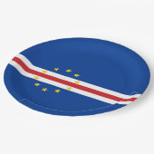 Kap-Verdische Flagge (Kap Verde) Pappteller (Schrägansicht)