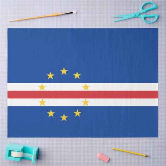 Kap-Verdische Flagge (Kap Verde) Seidenpapier (Basteln)