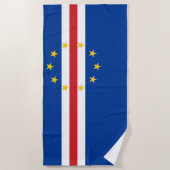 Kap-Verdische Flagge (Kap Verde) Strandtuch (Vorderseite)