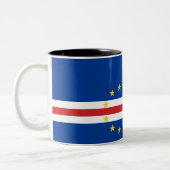 Kap-Verdische Flagge (Kap Verde) Zweifarbige Tasse (Links)