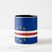 Kap-Verdische Flagge (Kap Verde) Zweifarbige Tasse (Mittel)