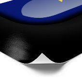 kap-verdische Flagge Poster (Ecke)