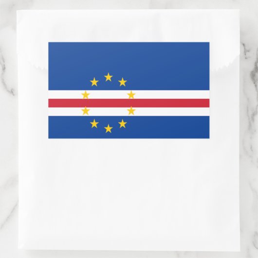 kap-verdische Flagge Rechteckiger Aufkleber (Tasche)