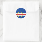 kap-verdische Flagge Runder Aufkleber (Tasche)