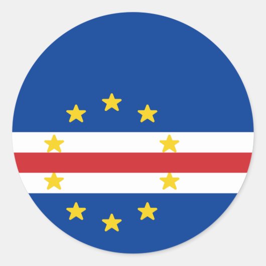 kap-verdische Flagge Runder Aufkleber (Vorderseite)