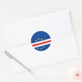 kap-verdische Flagge Runder Aufkleber (Umschlag)