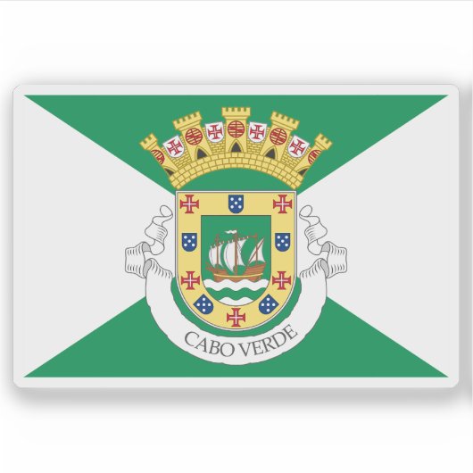 kap-verdische Flagge (Vorschlag von Cabo Verde von Aufkleber (Vorderseite)