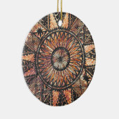 Kapa Ursprüngliches Hawaiisches Tattoo-Tapa Keramik Ornament (Rechts)