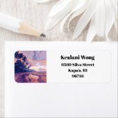 Kapaa Kauai Hawaii Beach Sunset Rücksendeadresse (Insitu)